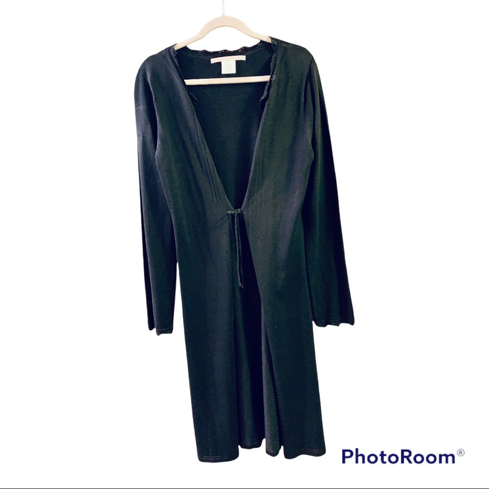🆕VINTAGE MAX STUDIO LONG OPEN BLACK CARDIGAN